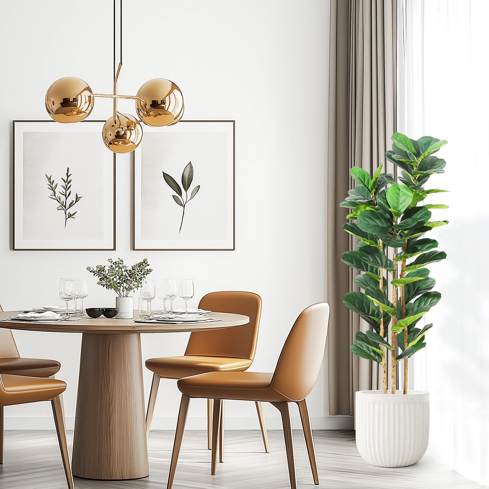 Artificial Fiddle Leaf Fig Tre - огляд і ціна Rubber Plant Ficus