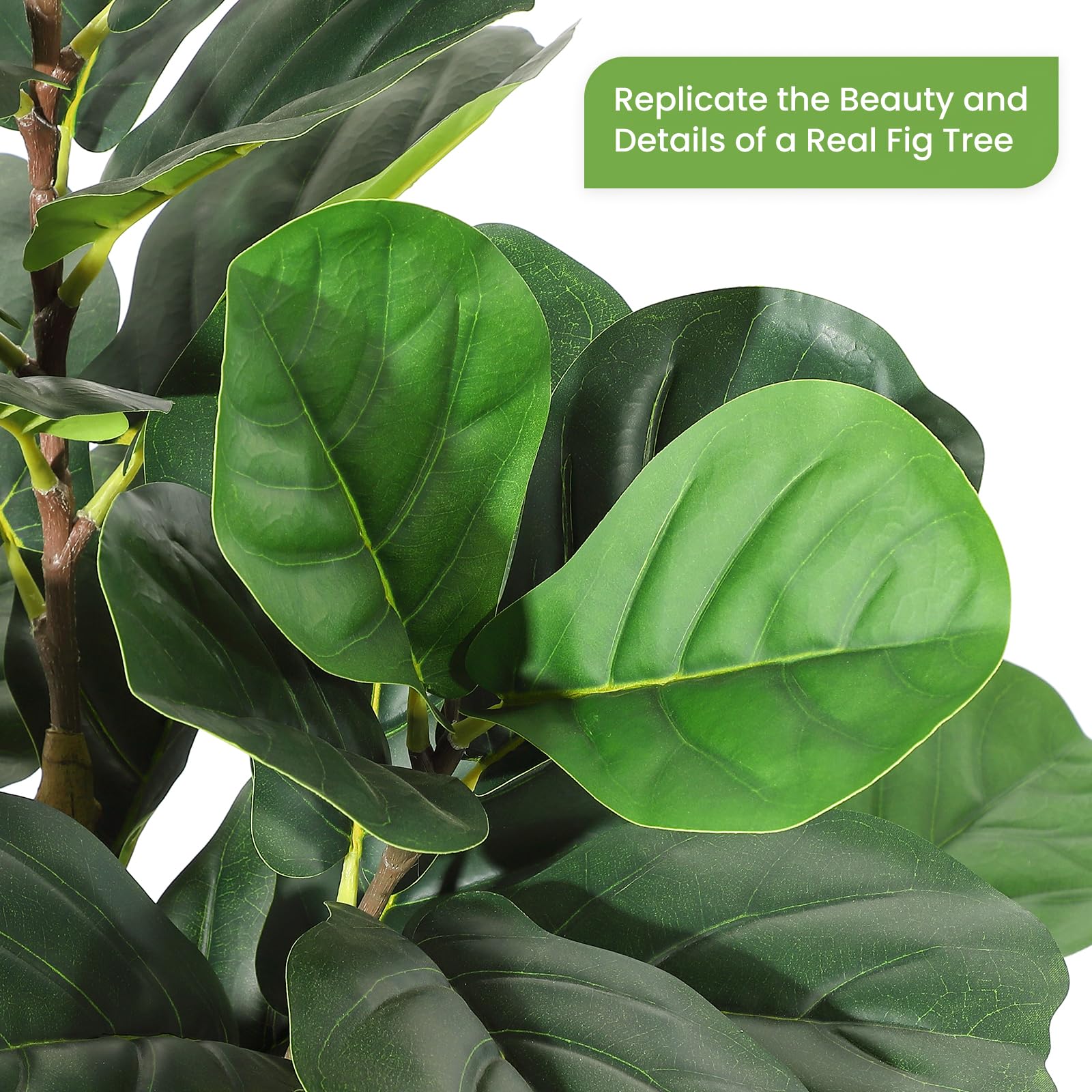 Artificial Fiddle Leaf Fig Tre - огляд і ціна Rubber Plant Ficus